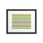 Summer Stripes Spring Green Pastel Multicolor Pattern Framed Art Print Gallery Image 5