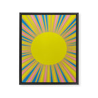 Summer Sun Cheerful Retro Framed Canvas Print Gallery Image 8