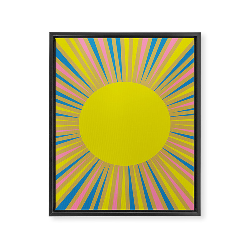 Summer Sun Cheerful Retro Framed Canvas Print Gallery Image 8