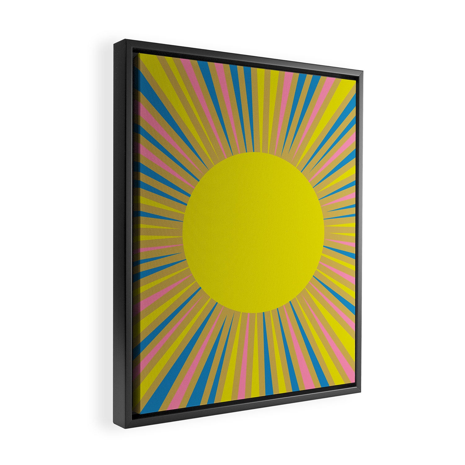 Summer Sun Cheerful Retro Framed Canvas Print Gallery Image 2
