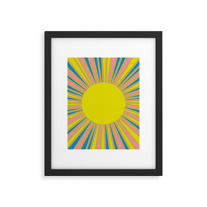Summer Sun Cheerful Retro Framed Art Print Gallery Image 1