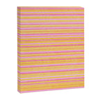 Summer Watercolor Fine Striped Pattern Pink Orange Yellow Canvas Print Gallery Image 8
