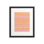 Summer Watercolor Fine Striped Pattern Pink Orange Yellow Framed Art Print Gallery Image 6