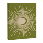 Sun and Moon 2 - Mid Century Modern Minimalism in Mid Mod Olive Green and Beige Canvas Print Gallery Image 8