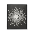 Sun and Moon - Charcoal Gray  Framed Canvas Print Gallery Image 8