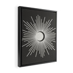 Sun and Moon - Charcoal Gray  Framed Canvas Print Gallery Image 2