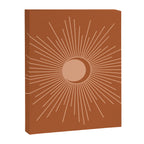 Sun and Moon Minimalist Sunburst in Terracotta Earth Tones Canvas Print Gallery Image 8
