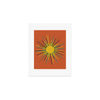 Sun - Mid Century Modern Multicolor Sunburst on Orange Art Print Gallery Image 1