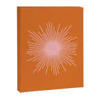 Sunburst - Minimalist Mid Century Modern Sun in Pink and Orange Canvas Print Gallery Image 8