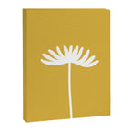 Tall Flower Minimalist Floral in White and Light Mustard Canvas Print Gallery Image 8