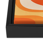 Tangerine Wave Machine - Retro Orange Abstract Framed Canvas Print Gallery Image 3