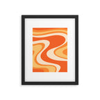 Tangerine Wave Machine - Retro Orange Abstract Framed Art Print Gallery Image 6
