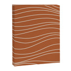 Terra Waves Abstract Minimalist Line Pattern in Clay and Putty Canvas Print Gallery Image 6