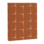 Terracotta Rust Minimal Midcentury Modern Flux Check Grid Pattern Canvas Print Gallery Image 8