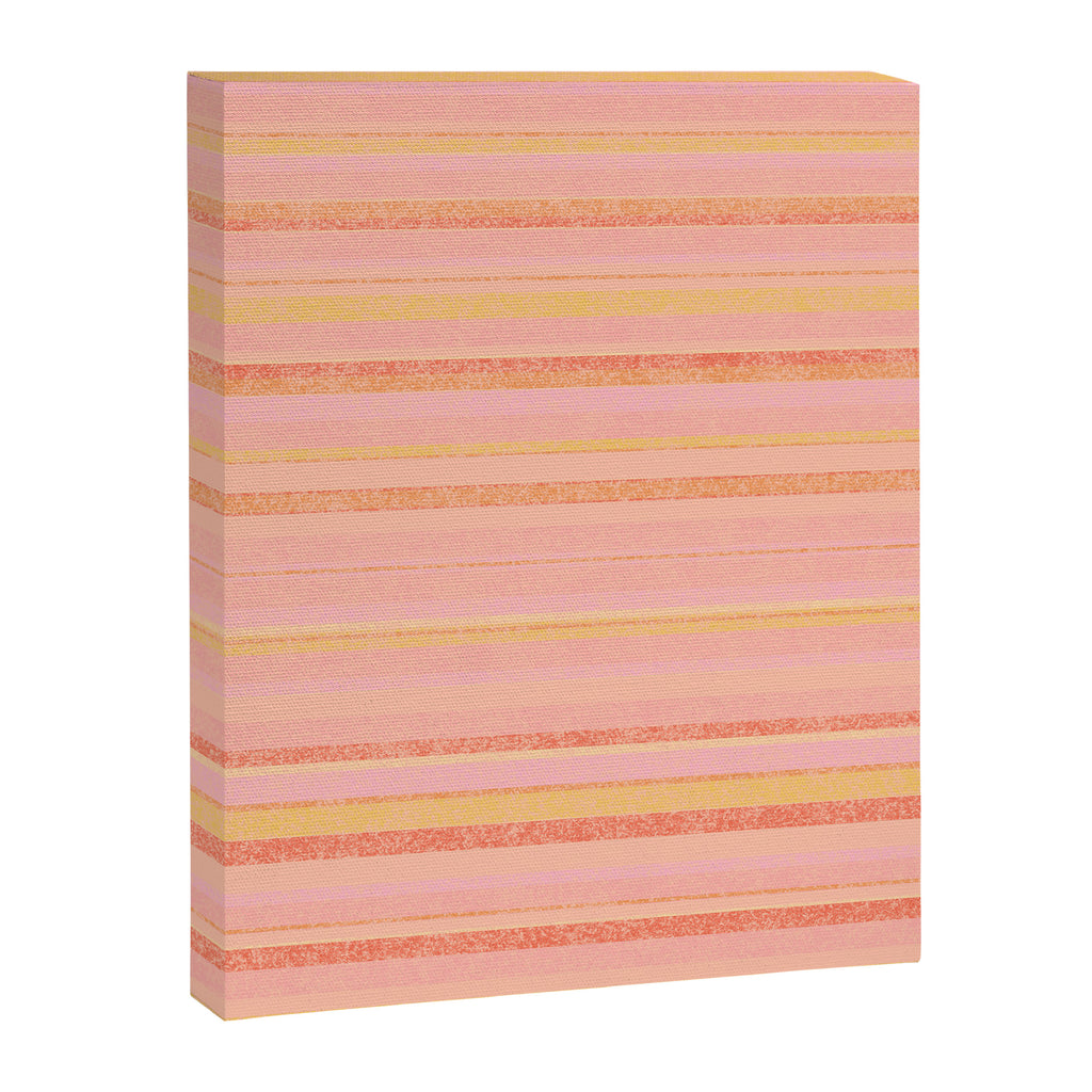 Textured Summer Stripes Pink Orange Yellow Canvas Print Gallery Image 8