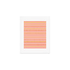 Textured Summer Stripes Pink Orange Yellow Art Print Gallery Image 1