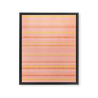 Textured Summer Stripes Pink Orange Yellow Framed Canvas Print Gallery Image 8