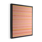 Textured Summer Stripes Pink Orange Yellow Framed Canvas Print Gallery Image 2