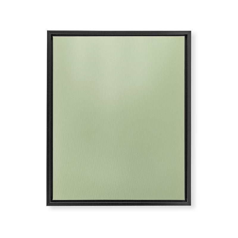 The Light Sage Green Solid Framed Canvas Print Gallery Image 8