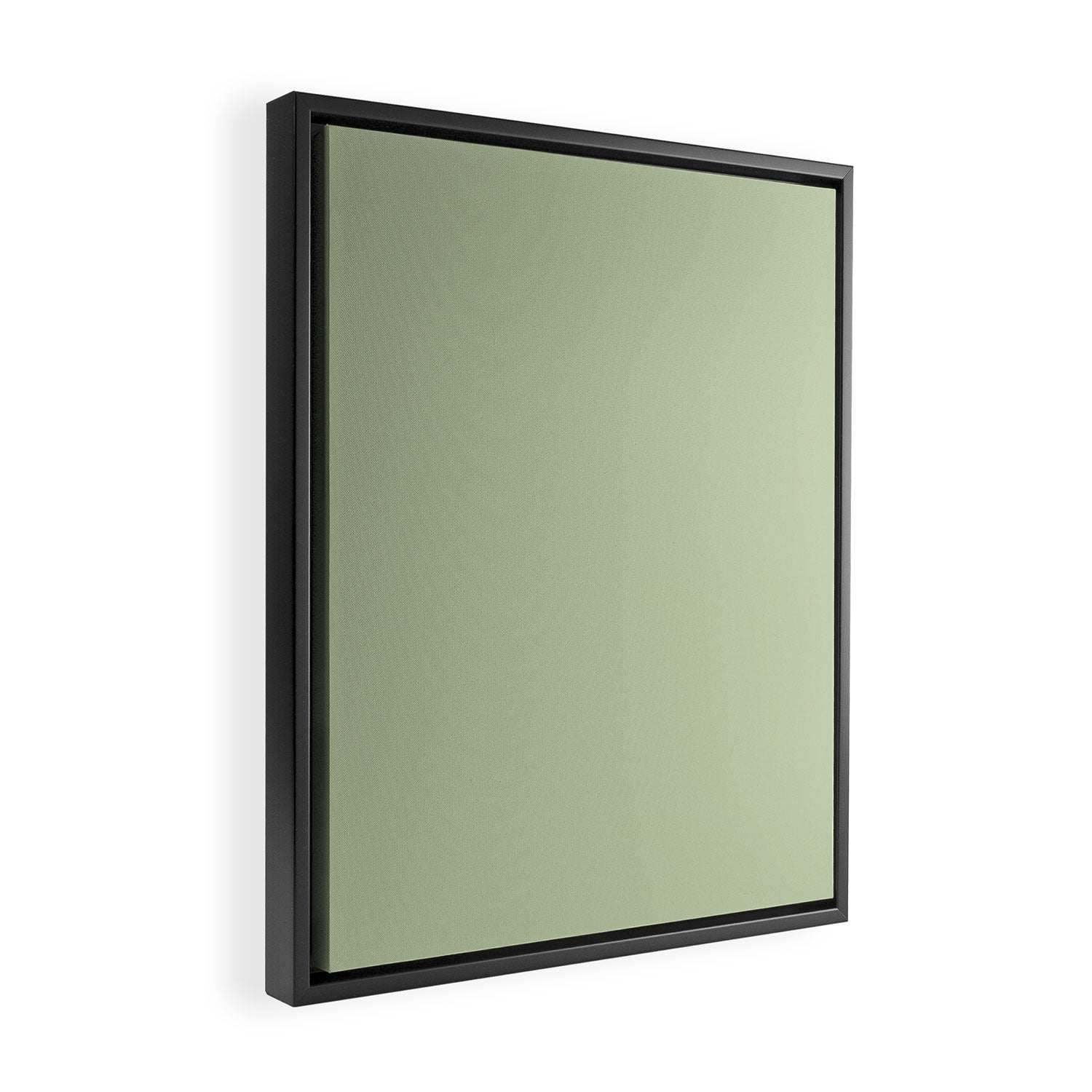 The Light Sage Green Solid Framed Canvas Print Gallery Image 2