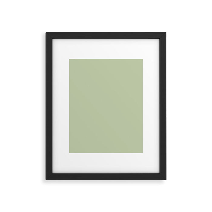 The Light Sage Green Solid Framed Art Print Gallery Image 1