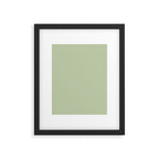 The Light Sage Green Solid Framed Art Print Gallery Image 6