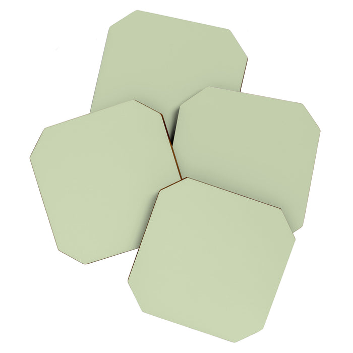 The Pale Sage Green Solid Coaster Gallery Image 1