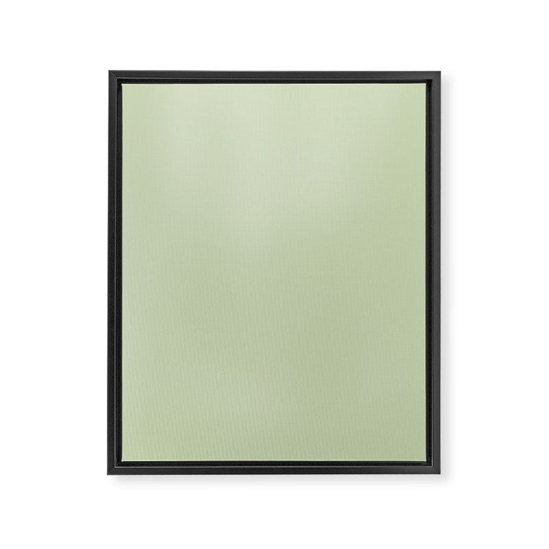 The Pale Sage Green Solid Framed Canvas Print Gallery Image 8