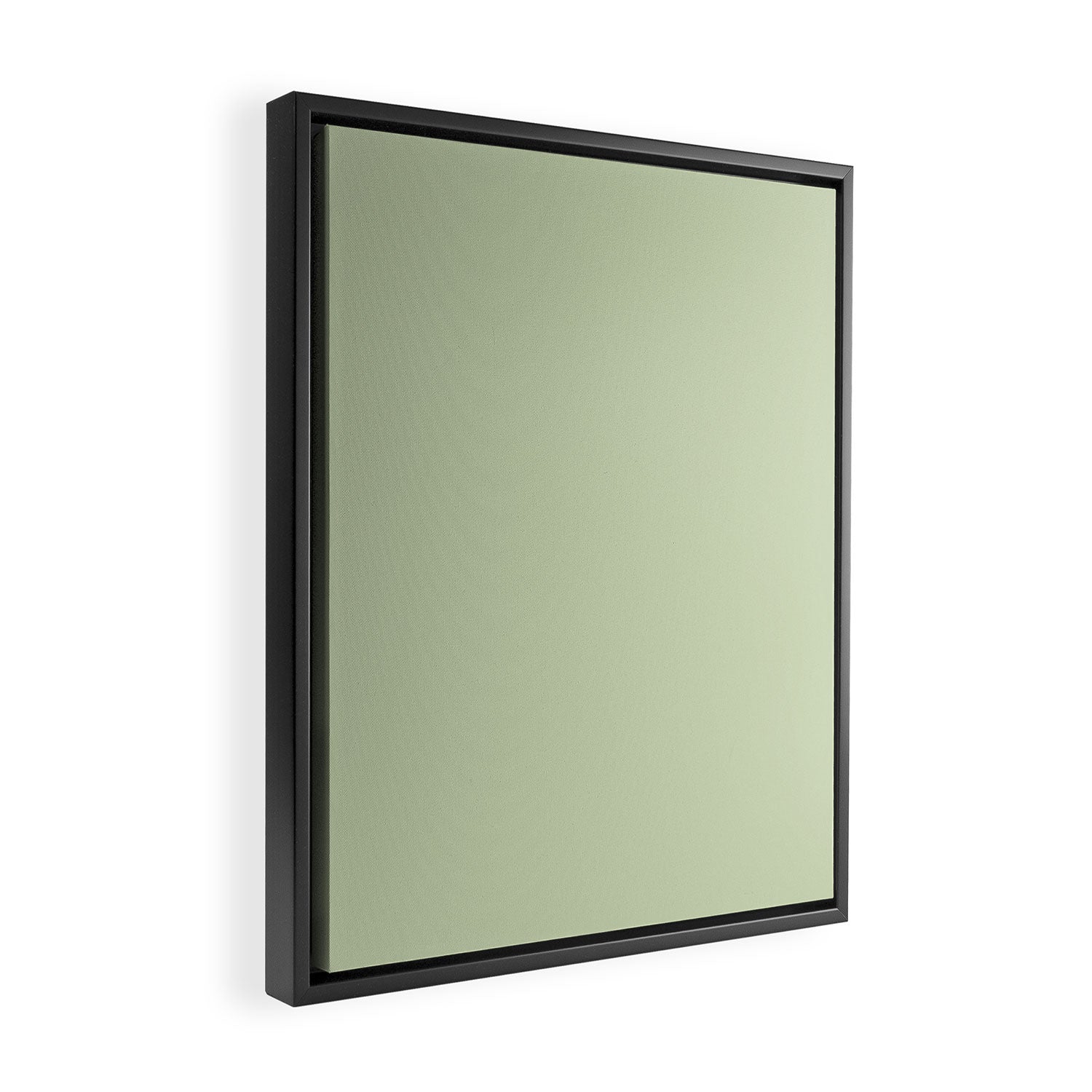 The Pale Sage Green Solid Framed Canvas Print Gallery Image 2