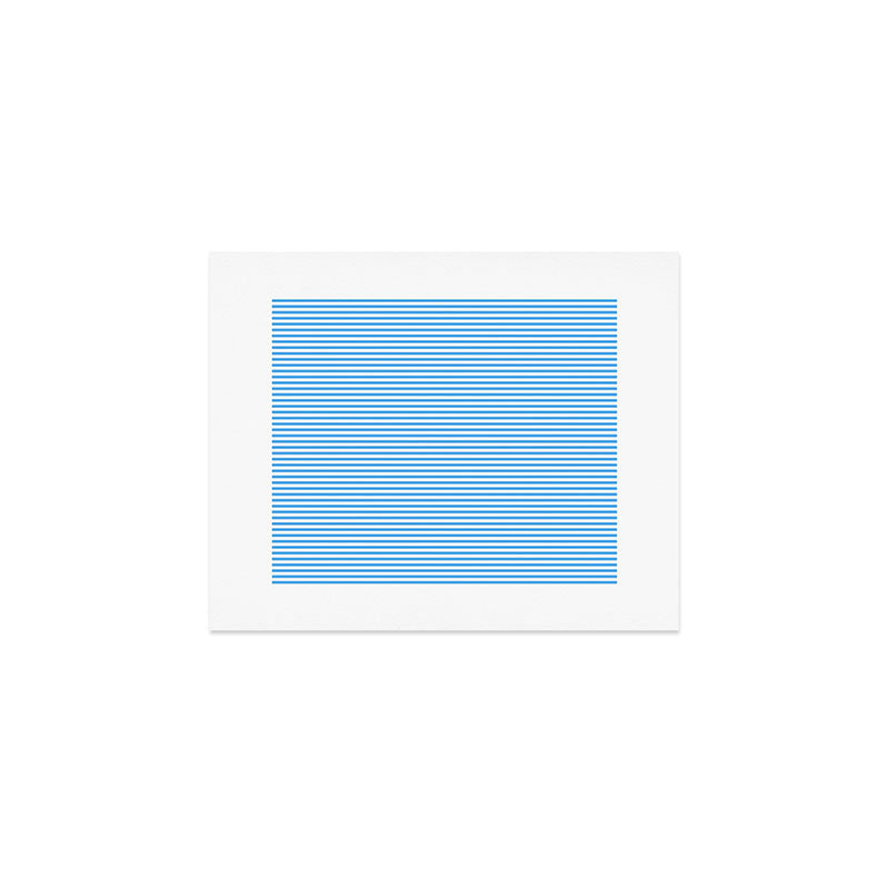 Thin Stripes Blue and White Striped Pattern Art Print Gallery Image 1