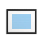 Thin Stripes Blue and White Striped Pattern Framed Art Print Gallery Image 5