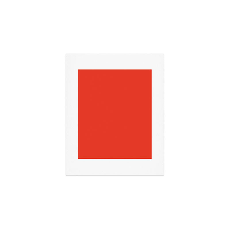 Tomato Red Solid Color Art Print Gallery Image 1
