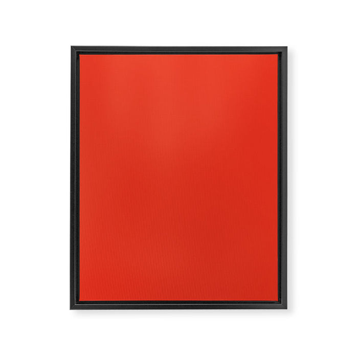Tomato Red Solid Color Framed Canvas Print Gallery Image 1
