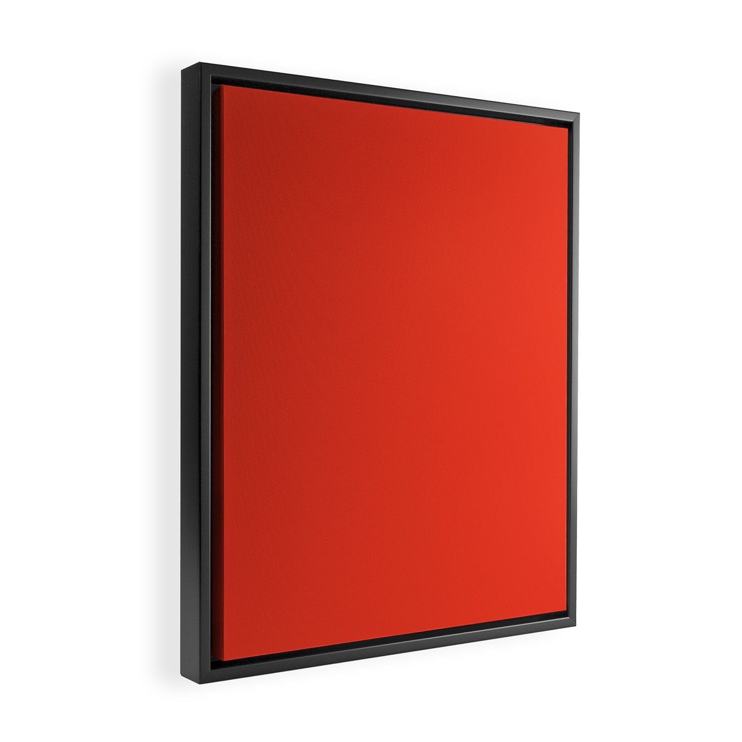 Tomato Red Solid Color Framed Canvas Print Gallery Image 2