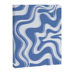 Trippy Glitch Blue Retro Liquid Swirl Abstract Pattern Canvas Print Gallery Image 6