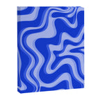 Trippy Glitch Retro Liquid Swirl Very Blue Abstract Pattern Canvas Print Gallery Image 6