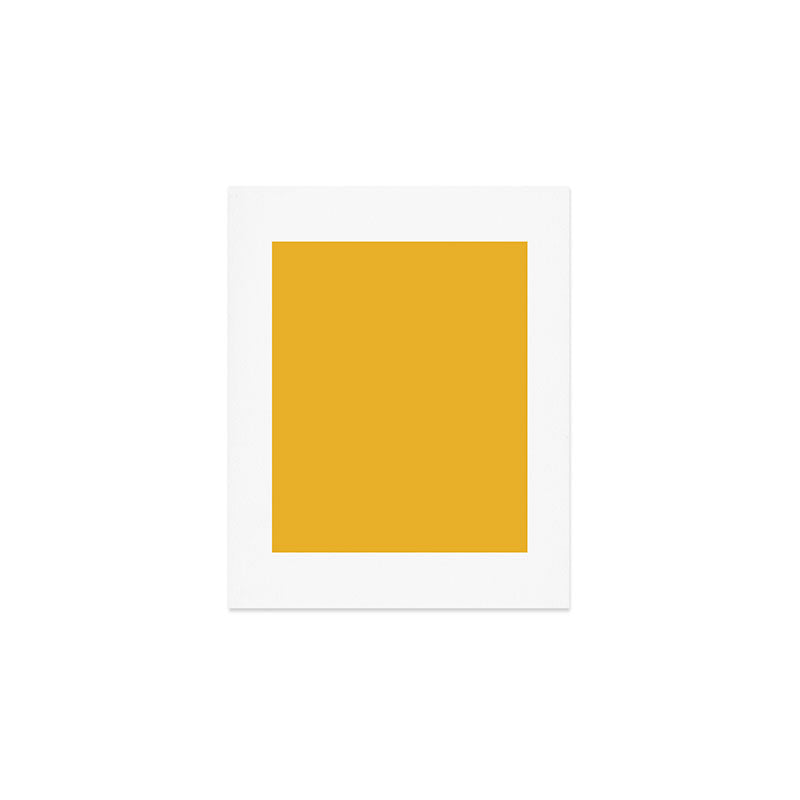 True Mustard Yellow Solid Art Print Gallery Image 1