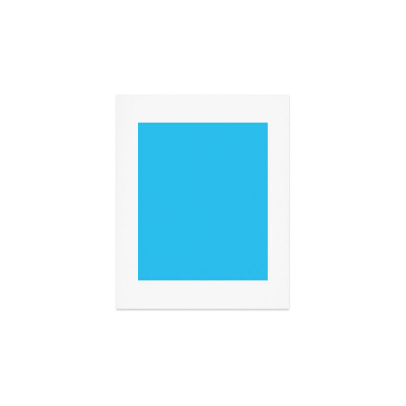 Turquoise Bright Blue Solid Color Art Print Gallery Image 1