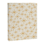 Twinkling Mid Century Modern Starburst Pattern Cream and Muted Mustard Gold Canvas Print Gallery Image 8