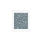 Twinkling Mid Century Modern Starburst Pattern Neutral Blue Gray Art Print Gallery Image 1