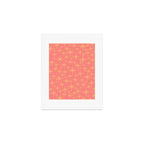 Twinkling Retro Starburst Pattern in Pink and Mustard Yellow Art Print Gallery Image 1