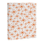 Twinkling Starbursts Mid Century Modern Pattern in White and Orange Canvas Print Gallery Image 8