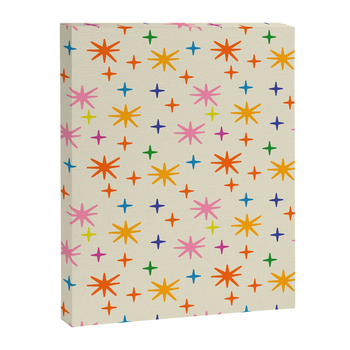 Twinkly Stars Cute and Colorful Pattern Canvas Print Gallery Image 1