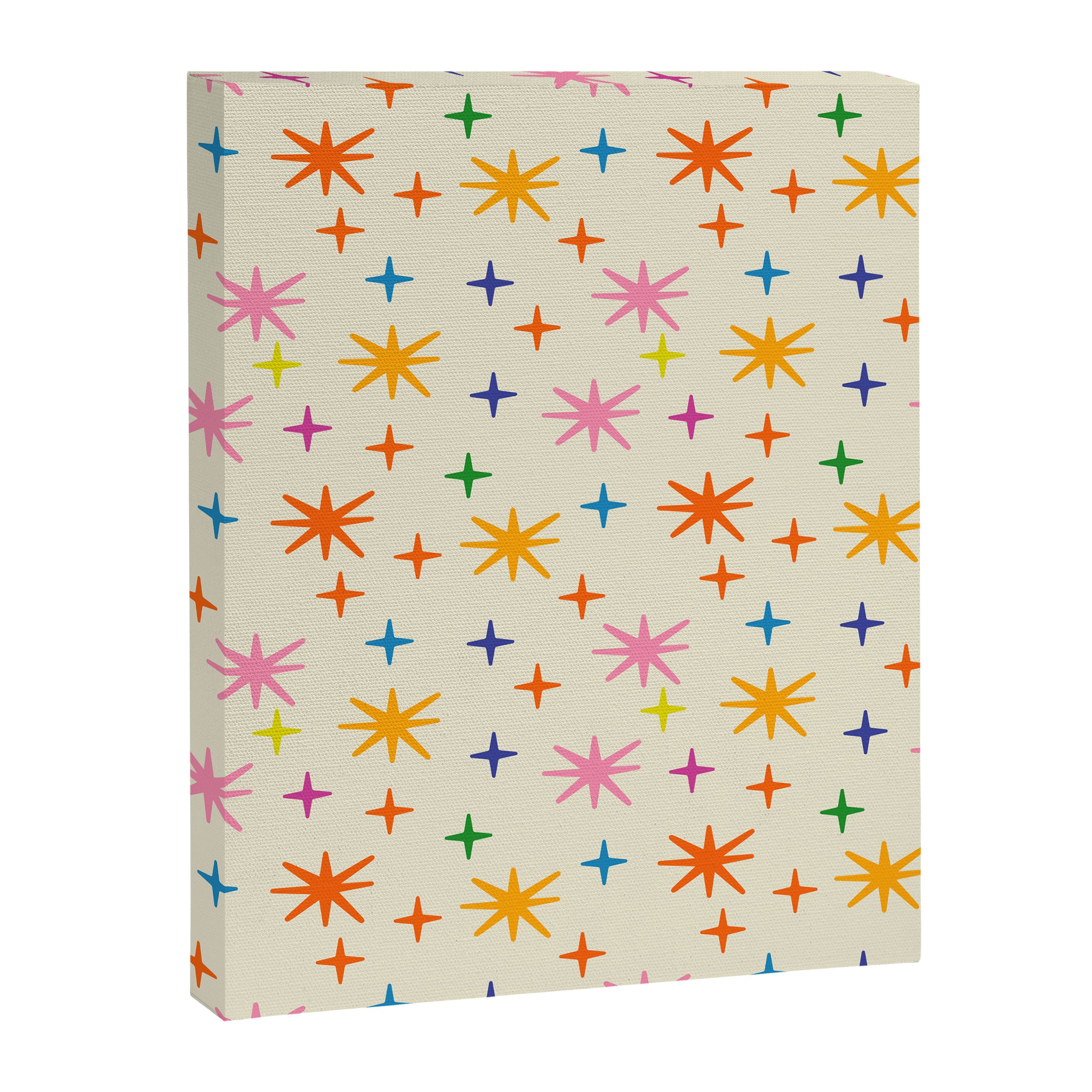 Twinkly Stars Cute and Colorful Pattern Canvas Print Gallery Image 8
