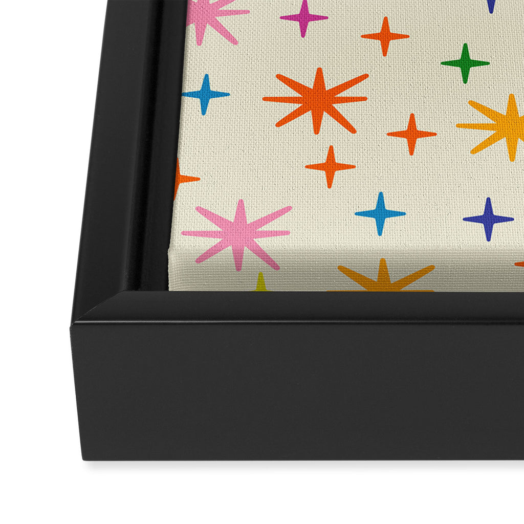 Twinkly Stars Cute and Colorful Pattern Framed Canvas Print Gallery Image 3