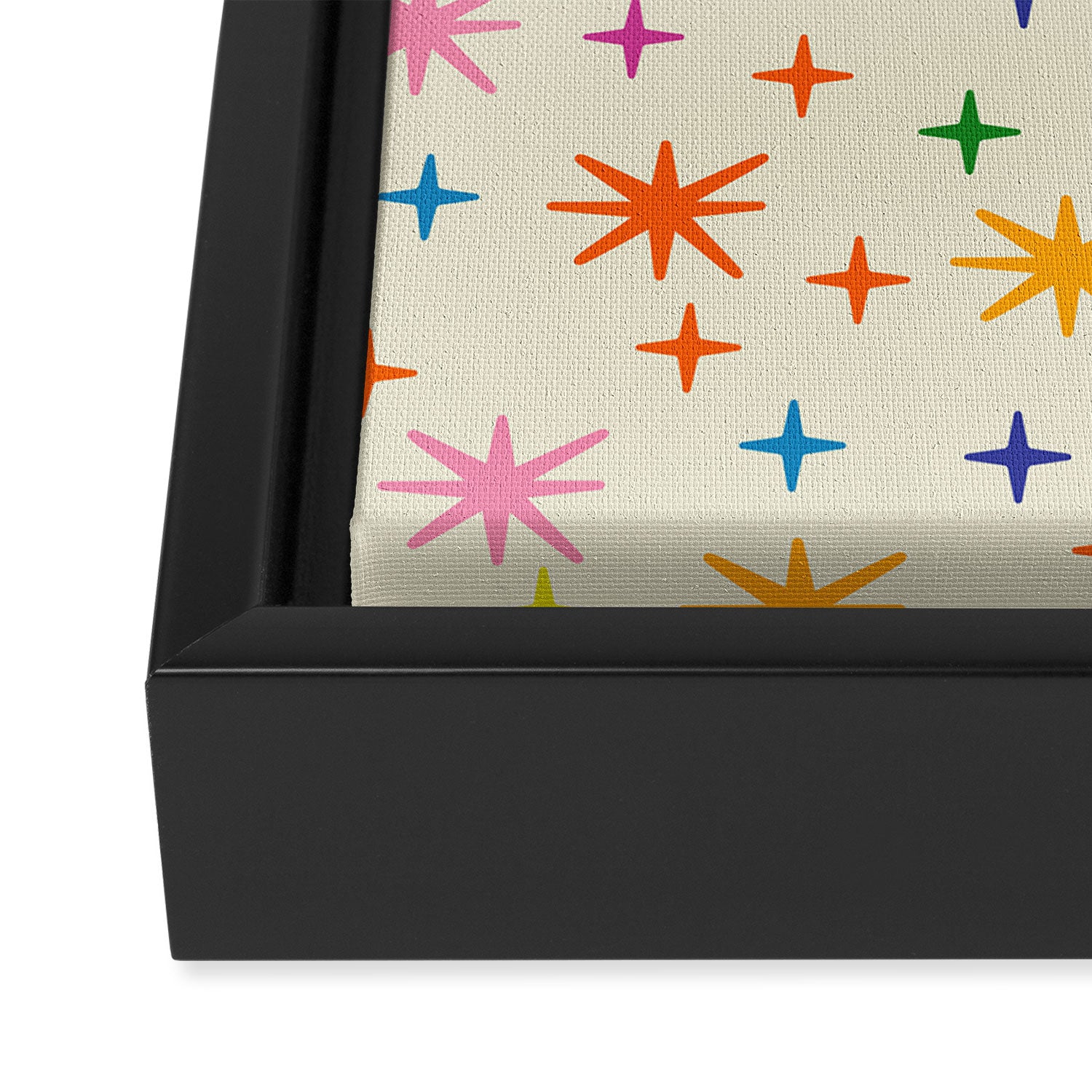 Twinkly Stars Cute and Colorful Pattern Framed Canvas Print Gallery Image 3