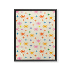 Twinkly Stars Cute and Colorful Pattern Framed Canvas Print Gallery Image 8