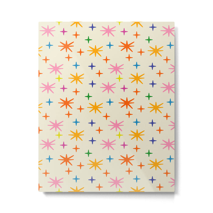 Twinkly Stars Cute and Colorful Pattern Metal Print Gallery Image 1