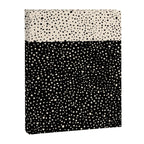 Two-Tone Painted Smudge Dots Pattern in Black and Almond Cream Canvas Print Gallery Image 6