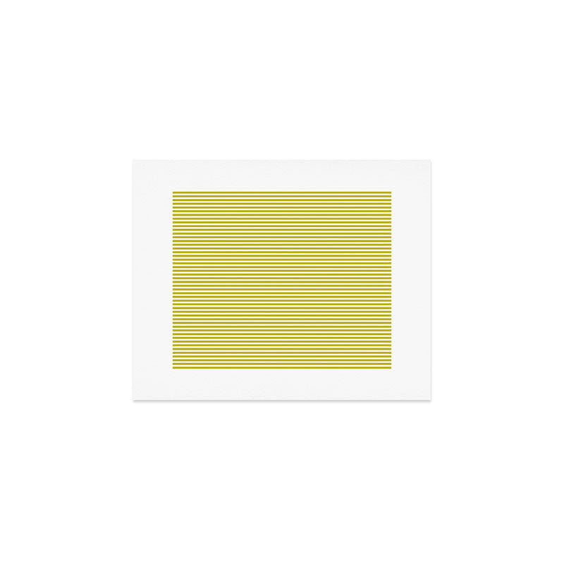Ultra Fine Stripe Narrow Pinstripe Pattern in Chartreuse and White Art Print Gallery Image 1